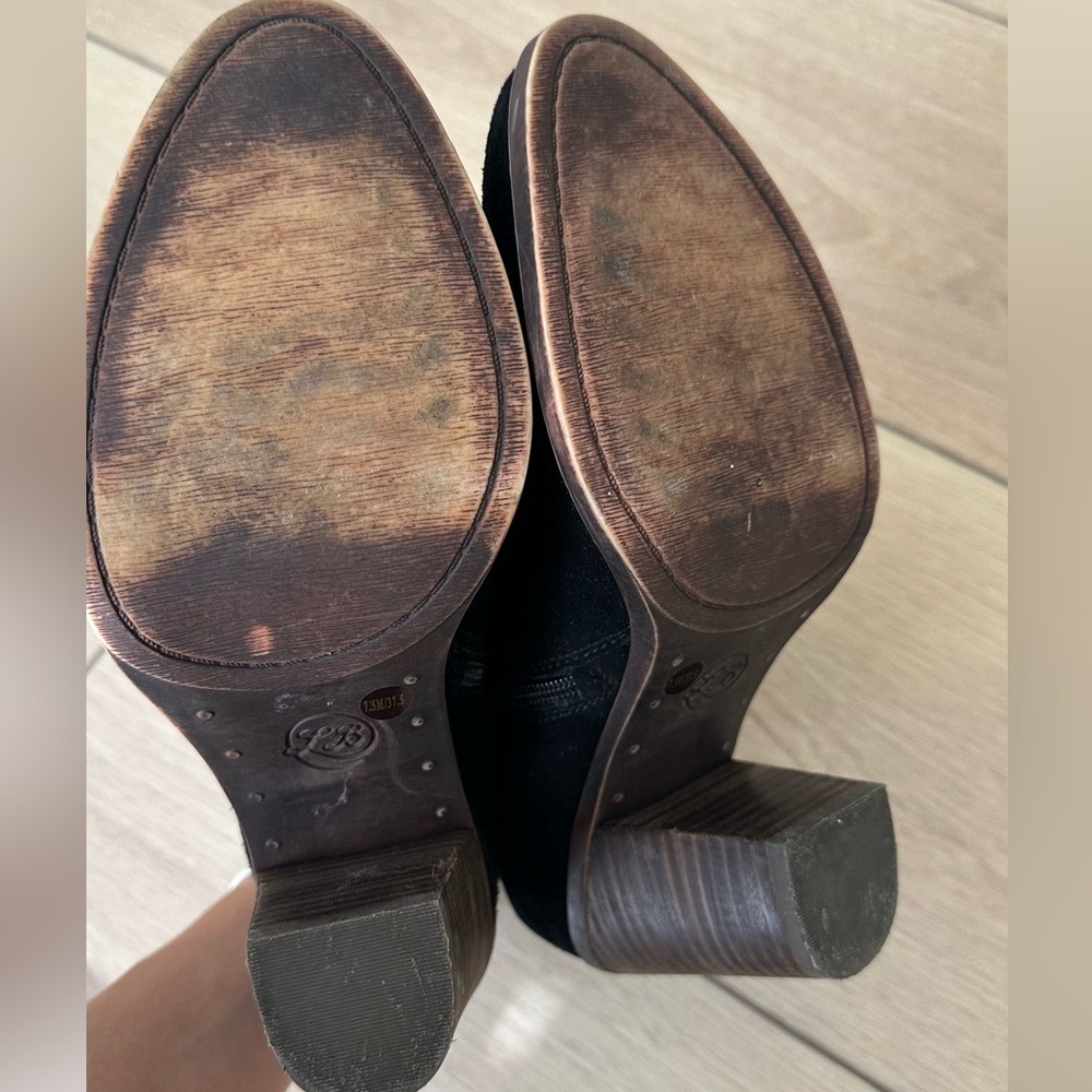 Lucky Brand Suede Booties Black Women’s Size 7.5 - Picture 4 of 4